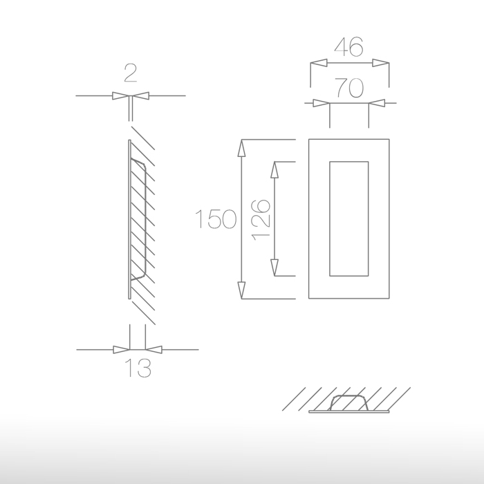 Cuvette rectangulaire - 2651